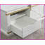 Console rustique en or blanc antique avec tiroir & amp; Tablette pour le salon, rangement pratique