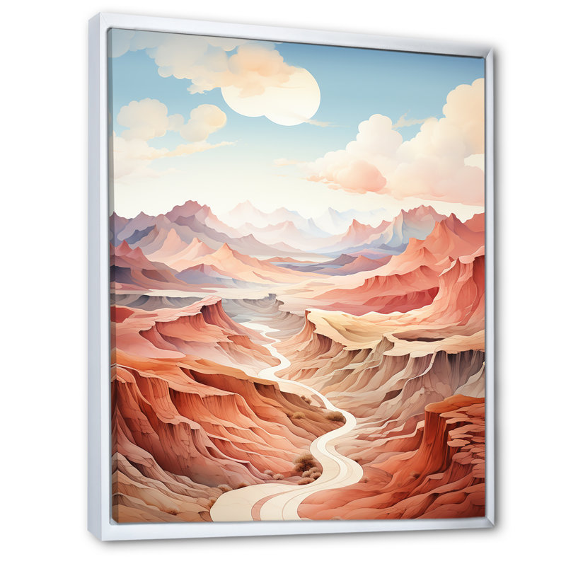 Desert Dreams Canyon Drift sur toile, Cadre flottant blanc, H 40 po x l 30 po x P 1,5 po