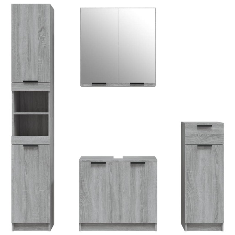 Heylin Wall Bathroom Cabinet, Grey Sonoma