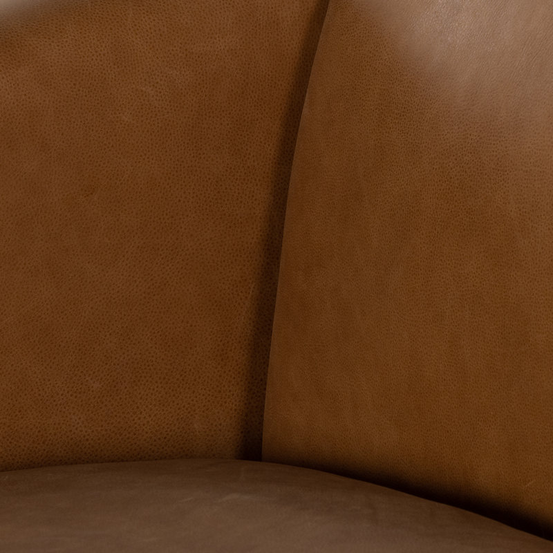 Cairo 90.5" Upholstered Sofa, Palermo Cognac Top Grain Leather