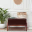 Tabouret en bois rembourré Mid Century-296692392