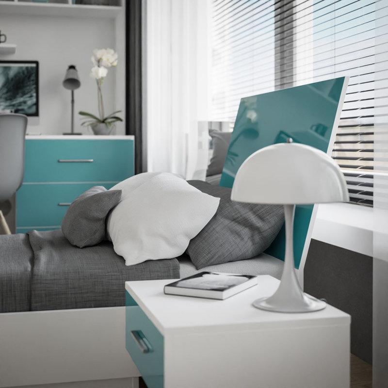 Fortner 90 X 200 Cm Bedroom Set, White