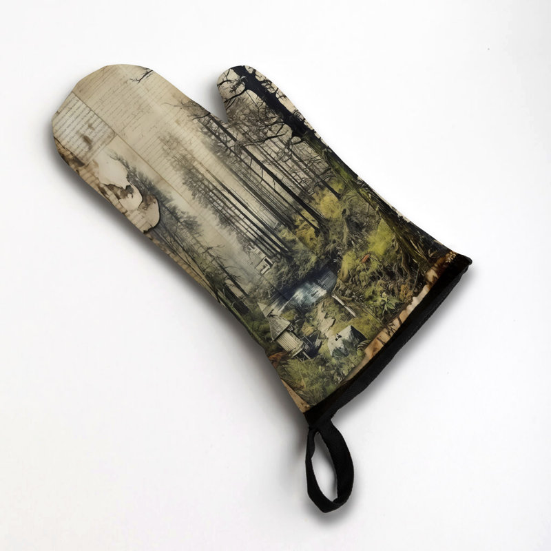 Forest Whimsy Oven Mitt Cotton Twill