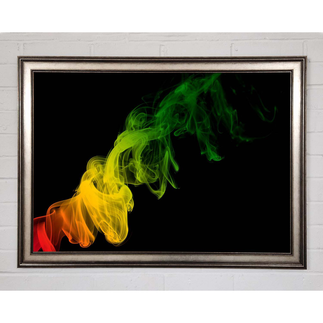 Gerahmtes Leinwandbild Smoke Twist Rainbow