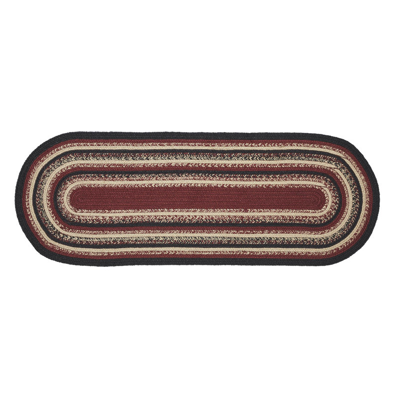 Batish Striped Indoor Rug, Oval 1'5" x 4'