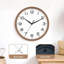 Horloge murale 8 pouces, horloge analogique silencieuse à piles, noyer