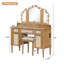 Ensemble coiffeuse de maquillage 44,37 po avec tabouret-145158359