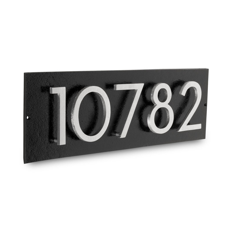 Rectangle Wall Plaque, Black, Yes