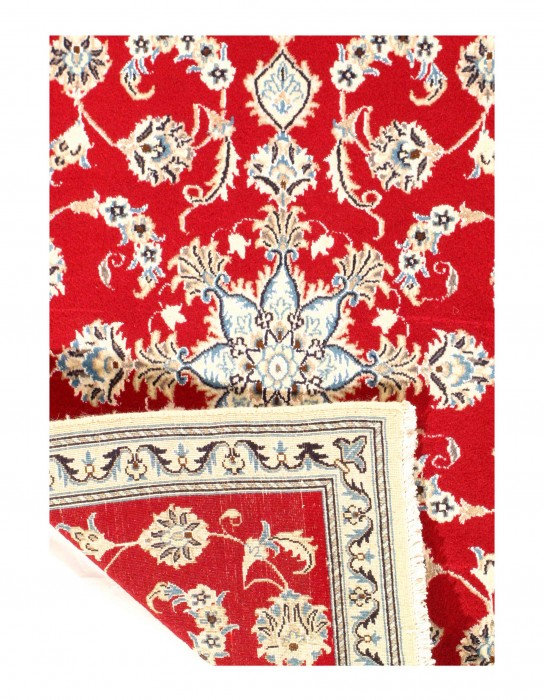 Tapis rectangulaire en laine et en soie de conception unique 4 pi 4 po x 3 pi Demontrell