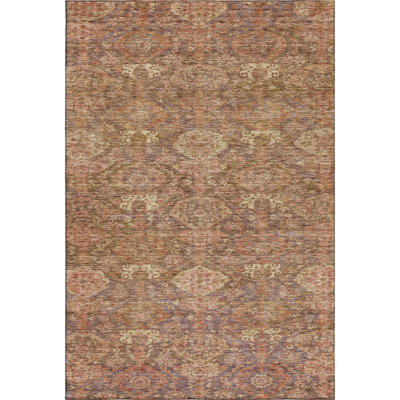 Premium Machine Washable Jamestown AMF1084 Damask Rug