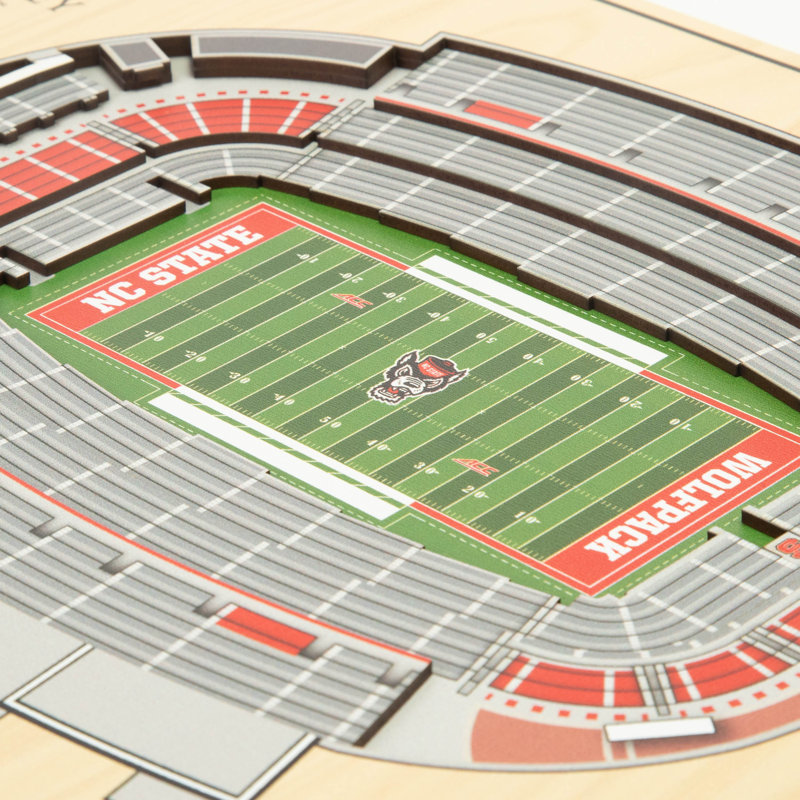 NC State Wolfpack 5-Layer StadiumViews 3D Wall Art