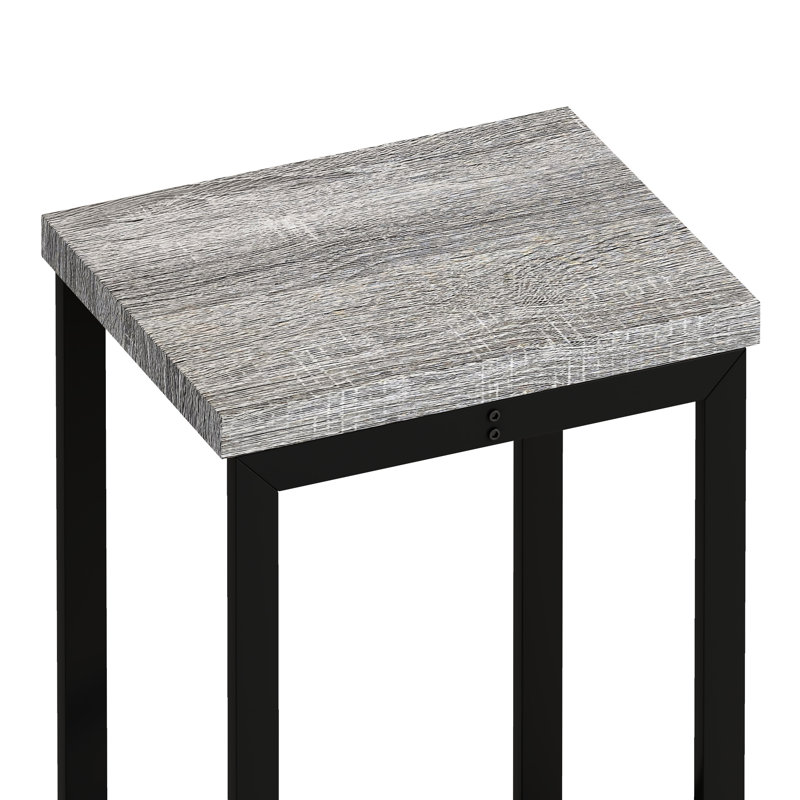 Longue table de salle à manger avec 3 tabourets gris et noirs, plateau de table épissure unique, tabouret suspendu pour plus de commodité, durabilité de la structure, repas idéal pour la famille, espace de cuisine moderne - tabouret économiseur, facile à nettoyer et