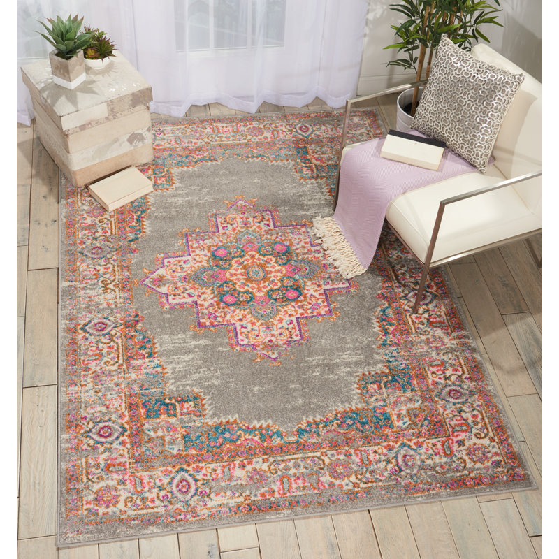 Stovall Grey Rug, Rectangle 201 x 290cm