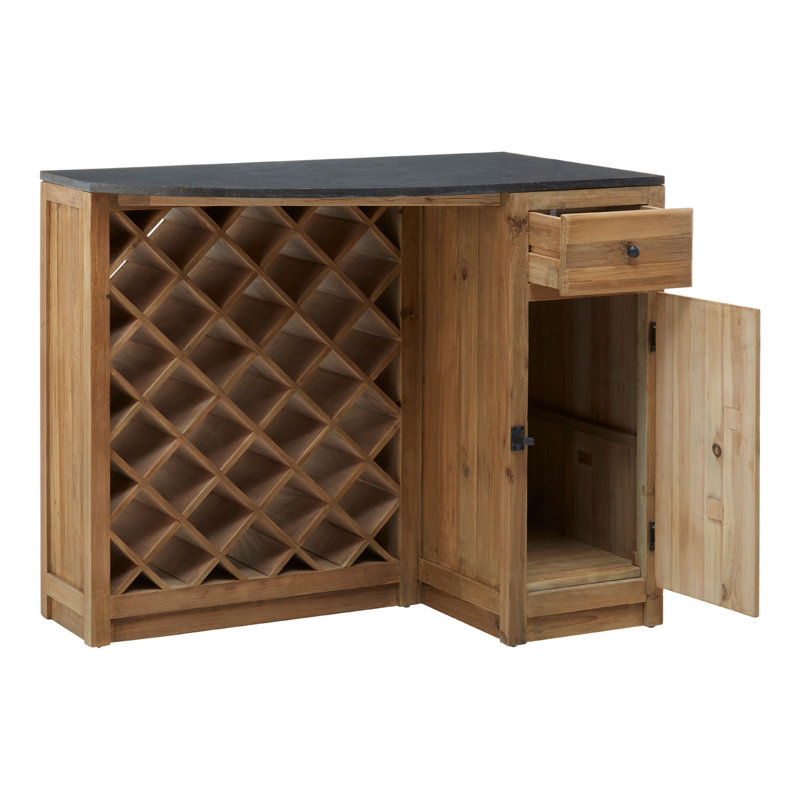 Eichhorn 120 cm Pine Solid Wood Wine Bar Cabinet
