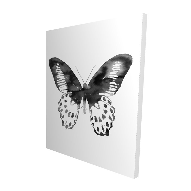 Black Butterfly - Insect Minimalist Canvas for Home Decor