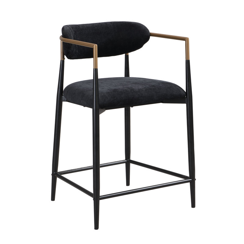 Chaise à hauteur de comptoir avec accoudoirs, Noir, noir, noir, noir, 2