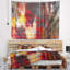 Tapisserie rouge décorative de conception abstraite-28485102
