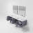 Geneva 84" Wall-Mounted Double Bathroom Vanity Set with Mirror-515009999-461471886