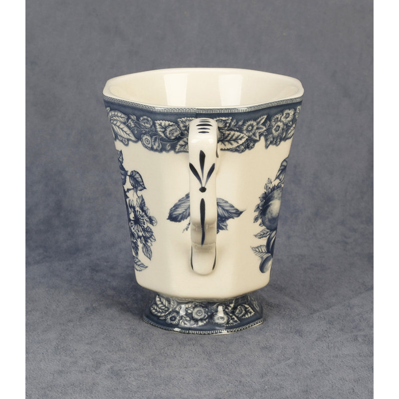 Grande tasse à café décorative Kulikowski, Bleu / Crème