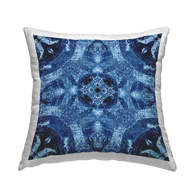 Coussin d'extérieur à motif de mosaïque imprimé El Perkin