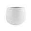 Outdoor Glossy White Fiberstone Pot