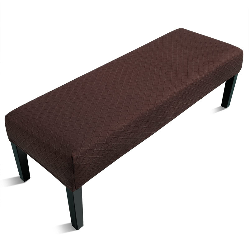 Housse pour repose-pieds, Mélange de polyester chocolat