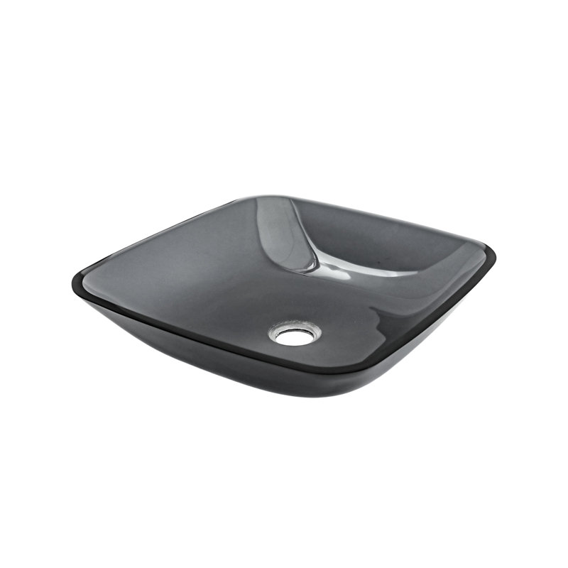 Élégant lavabo de salle de bain écologique en verre trempé de conception moderne pour des espaces polyvalents