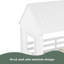 Lit mezzanine simple en bois avec deux fenêtres latérales-2029245969
