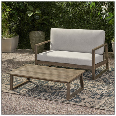 BELGIAN LOVESEAT & COFFEE TABLE