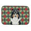 Tapis de vaisselle Tricolor Sheltie Christmas PoinsettIas