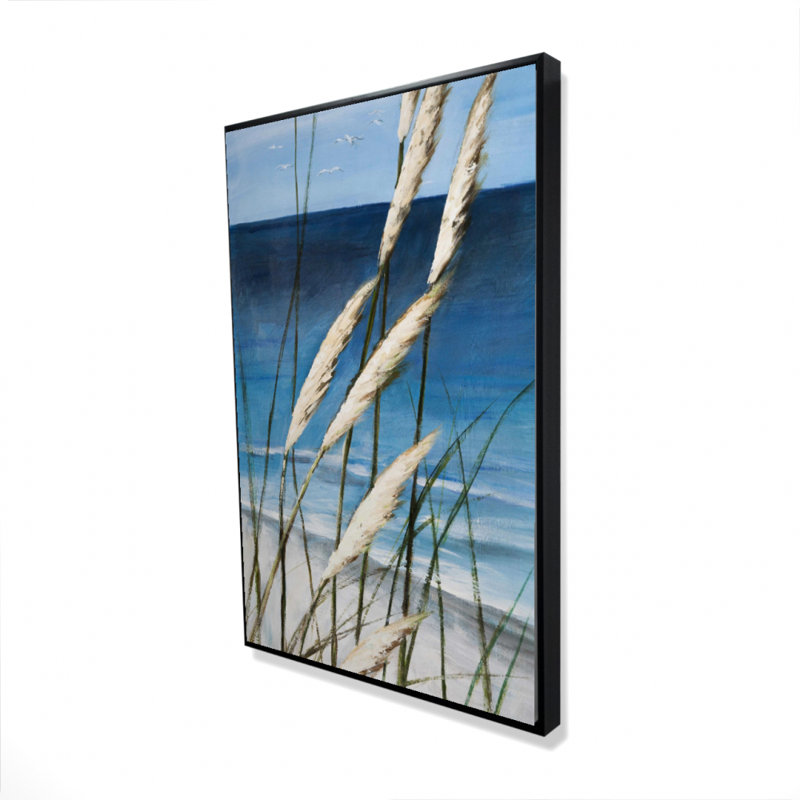 "Herbes sauvages au vent sur la plage"
