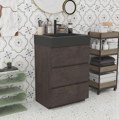 Grand meuble-lavabo moderne pour salle de bain