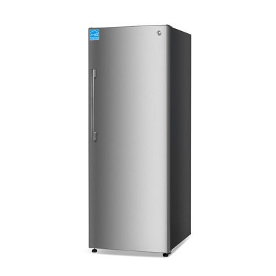 Commercial Cool 11.1 Cu. Ft. Convertible Freezer Refrigerator, Upright Fridge with Glass Shelves, Reversible Door, ENERGY STAR rated, Auto Defrost, CCUC1110GS, Stainless Look