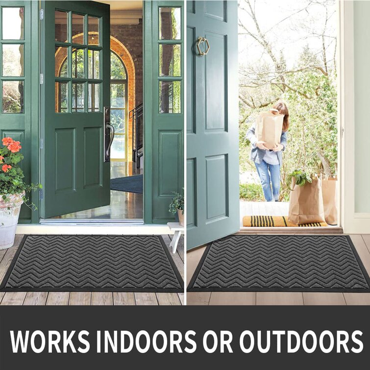 Latitude Run® Wendela Non-Slip Chevron Outdoor Doormat