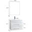 Meuble-lavabo scandinave mural 24 po avec double tiroir et lavabo en céramique Sorvane-124006347
