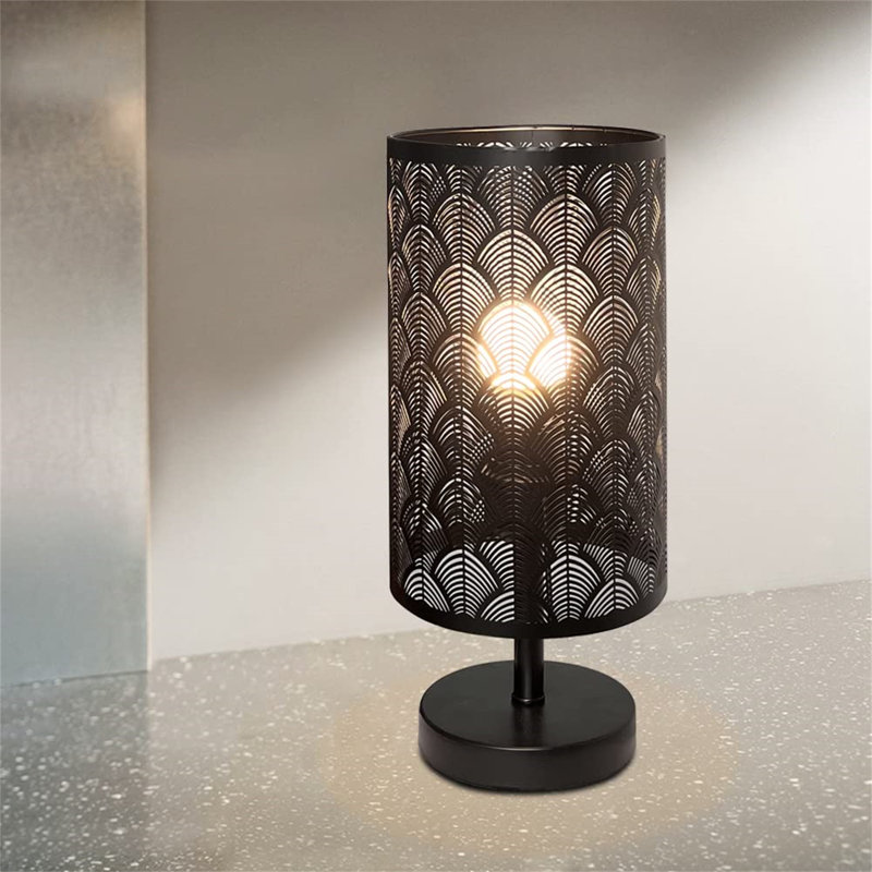 Metal Table Lamp, Black, Black