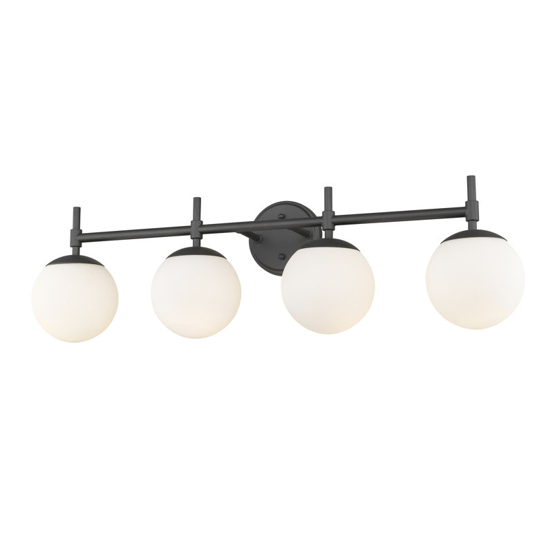 Aparicio Dimmable Bathroom Vanity Light, 4, Matte Black