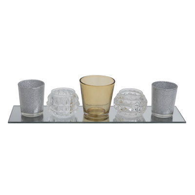 Ensemble de porte-votive en verre 6 pièces Desmond
