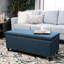 Tissu de rangement bleu marine avec pieds en bouleau brun foncé pour vestiaire, atelier de rangement l 41,79 po x P 18,56 po-1446671175
