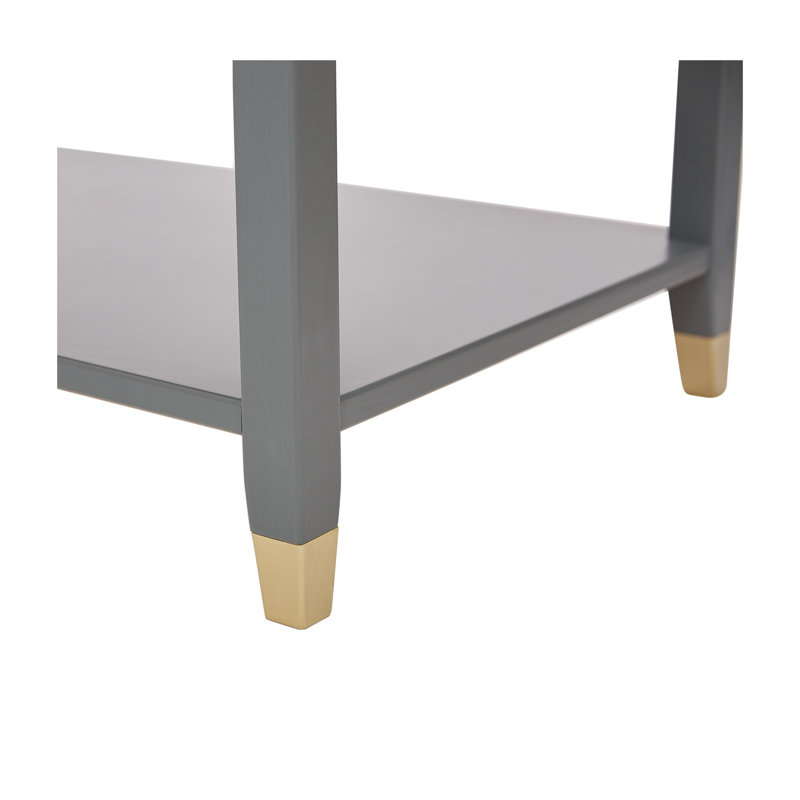 Athina Frame Coffee Table with Storage, Natural, Grey