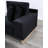 Mavity Sectional Sofa Reversible Ottoman with Storage USB Ports Black Velvet