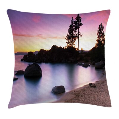 Lake Tahoe Beach At Sunset Indoor / Outdoor  36"" Throw Pillow Cover -  Ambesonne, min_28494_36x36