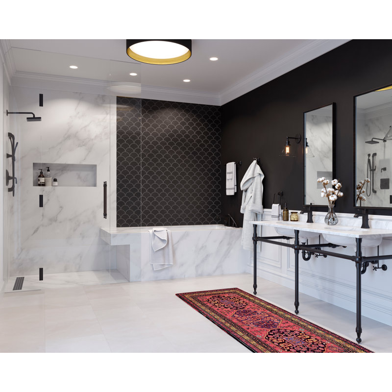 Robinet de salle de bain monotrou avec ensemble de drain Park Avenue, Bronze toscan