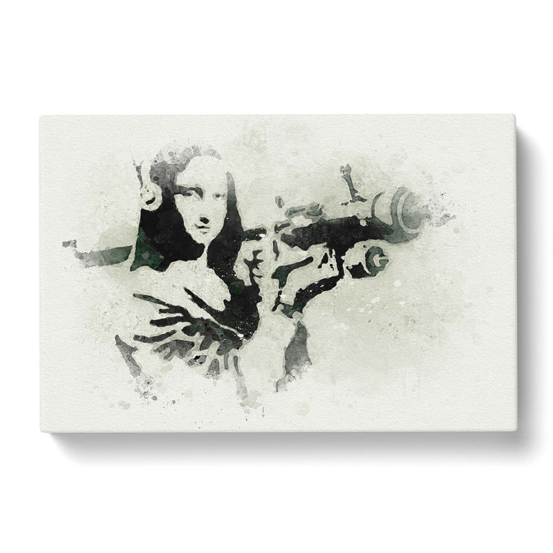 Mona Lisa by Banksy - Wrapped Canvas, 35cm H x 50cm W x 3cm D