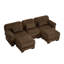Canapé d'angle modulaire en forme de U de 104 pouces de large, modèle Cloud avec deux poufs et coussins amovibles-834281223