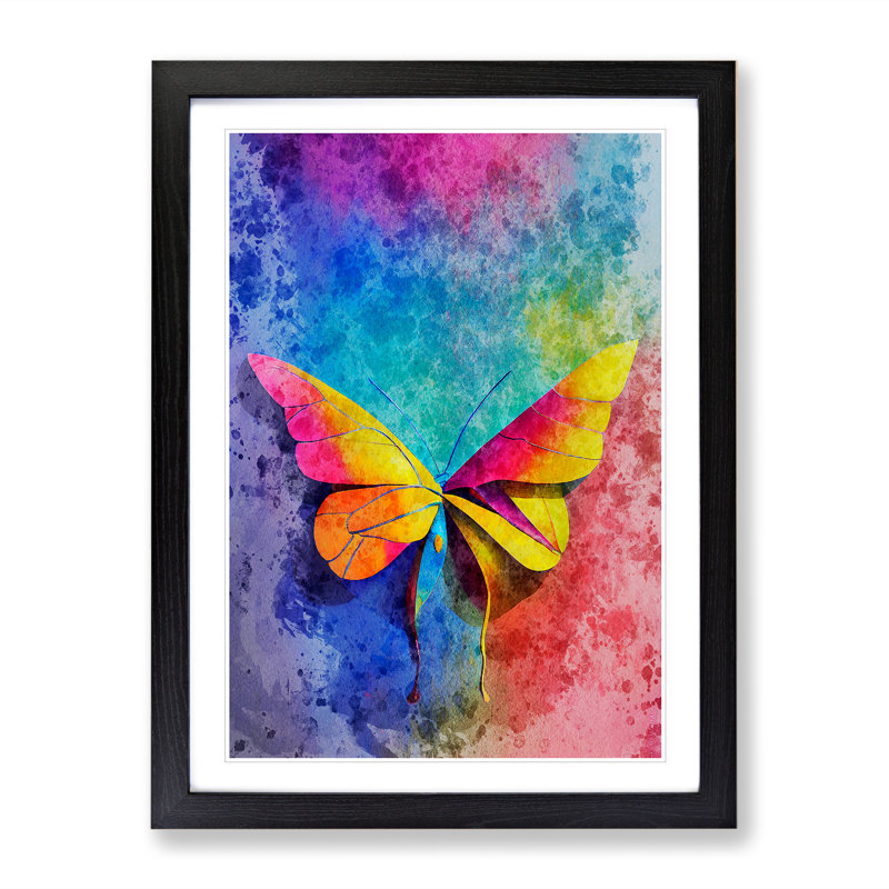 XV1022-4024X Special Butterfly - Single Picture Frame Print, Black, 64cm H x 46cm W x 2cm D