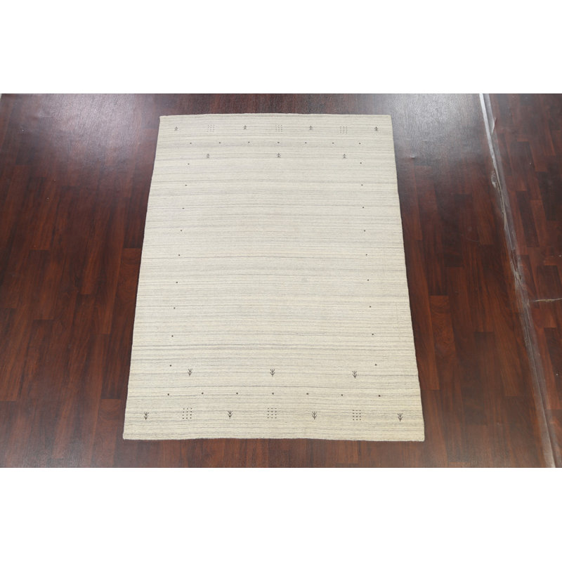 One-of-a-Kind 5'8" X 7'8" New Age Wool Area Rug in Ivory