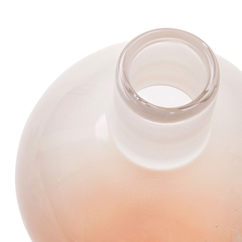 Giorgio Handmade Glass Table Vase, 8" H x 6" W x 6" D, Blush Pink