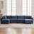 146'' Upholstered U-Shape Sectional Cloud Couch With Storage Ottoman-1176738480