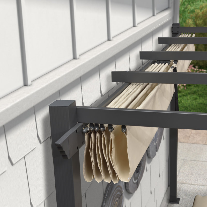 4m x 3m Aluminum Pergola, Khaki